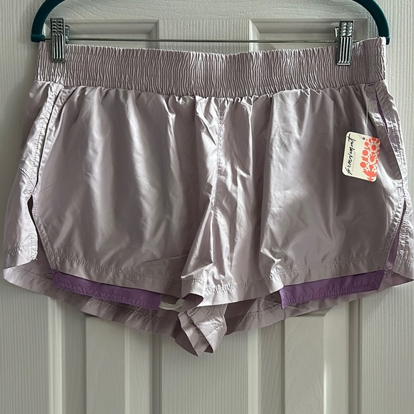 FP Movement by Free People Pants - FP Movement by Free People Lavender Fog Pull on Shorts Women’s Large NWT